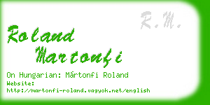 roland martonfi business card