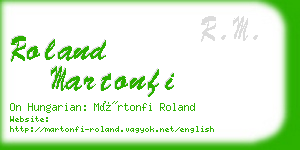 roland martonfi business card
